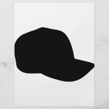 schwarze Baseballmützeikone Bedruckte Flyer