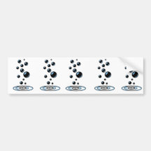 Schwarze Blasen mit blauer Reflexion Auto Sticker