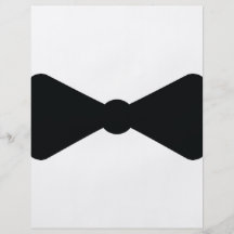 schwarze Bogen-Krawattenikone Personalisierte Flyer