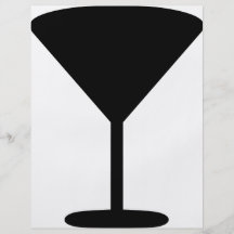 schwarze Cocktailikone Flyer