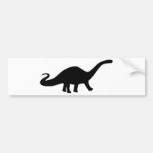 schwarze Dinosaurierikone Auto Aufkleber