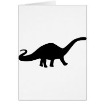 schwarze Dinosaurierikone Karte