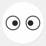schwarze dumme Augen Runde Aufkleber