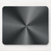 Schwarze Edelstahl-Blick-Metallmuster-Mausunterlag Mousepad
