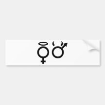 schwarze Engels- und Teufelikone Autosticker