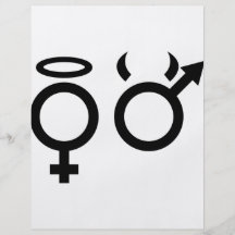 schwarze Engels- und Teufelikone Flyer Druck