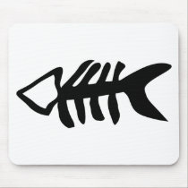 schwarze Fische Fishbones mousepads