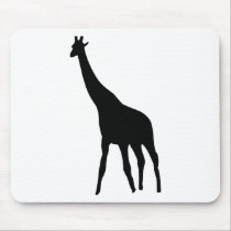 schwarze Giraffenikone mousepads