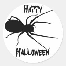 Schwarze gruselige Spinnen-Aufkleber Halloweens