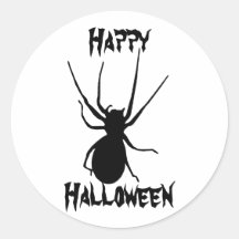 Schwarze gruselige Spinnen-Aufkleber Halloweens