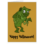 Schwarze Halloween Anmerkungs-Karte Lagunas