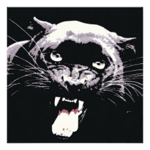 Schwarze Jaguar-Panther-Einladung