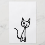 Schwarze Katze, blinzelnd Flyerbedruckung