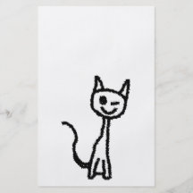 Schwarze Katze, blinzelnd Flyerbedruckung
