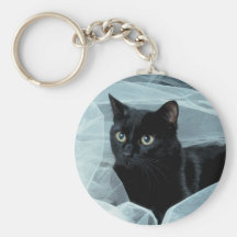 Schwarze Katze Keychain Schlüsselanhänger
