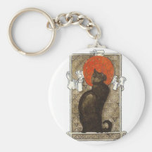 Schwarze Katze - Kunst Nouveau - Theophile Steinle Schlüsselband
