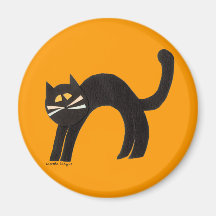 Schwarze Katze Magnets
