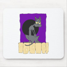 Schwarze Katze Mauspad
