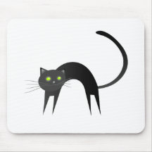 Schwarze Katze Mauspad