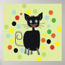 Schwarze Katze Posterdrucke