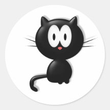 Schwarze Katze Scardy Katzen-Halloween-Geschenk Sticker