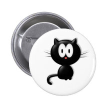 Schwarze Katze Scardy Katzen-Halloween-Geschenk Anstecknadel