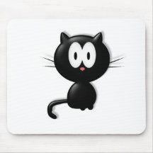 Schwarze Katze Scardy Katzen-Halloween-Geschenk Mousepad