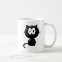 Schwarze Katze Scardy Katzen-Halloween-Geschenk Tassen