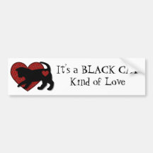 Schwarze Katzen-Art der Liebe Autosticker