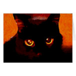 Schwarze Katzen-Gruß-Karte