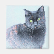 Schwarze Katzen-Magnet Kühlschrankmagnet