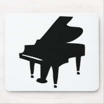 schwarze Klavierikone mousepads