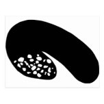 schwarze Knallkörperwurst Postkarte