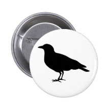schwarze Krähe Anstecknadelbuttons
