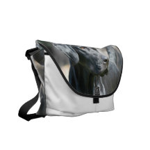 Schwarze Labrador-Bote-Tasche Kurier Tasche