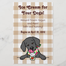 Schwarze Labrador-Eiscreme für HundeFlyer