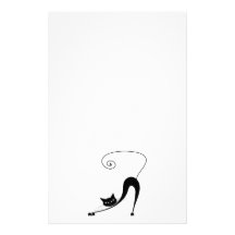 Schwarze launische Miezekatze 2 Individuelles Druckpapier
