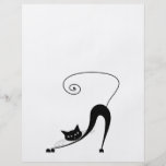 Schwarze launische Miezekatze 2 Personalisierte Flyer
