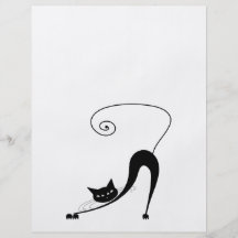 Schwarze launische Miezekatze 2 Personalisierte Flyer