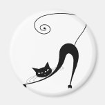 Schwarze launische Miezekatze 2 Kühlschrankmagnet