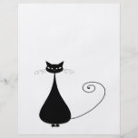 Schwarze launische Miezekatze 4 Personalisierte Flyer