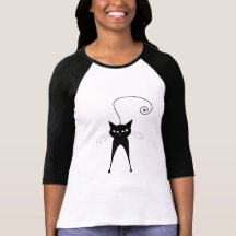 Schwarze launische Miezekatze 6 Tshirt