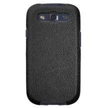 Schwarze lederne Beschaffenheit für Hintergrund Etui Fürs Galaxy SIII