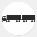 schwarze LKW-Anhängerikone Sticker
