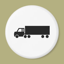 schwarze LKW-Ikonen magnete