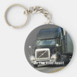 Schwarze LKW-Lastwagen-Fahrer-Kunst Keychain Schlüsselband