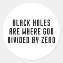Schwarze Löcher null Sticker
