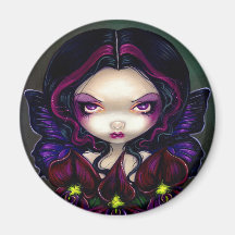 "Schwarze Orchideen-Fee-" Magnet Kühlschrankmagnete