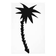 schwarze Palmenikone Personalisierte Druckpapiere