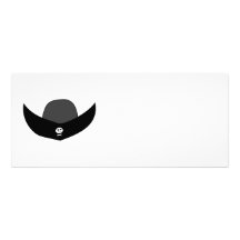Schwarze Piraten-Hut-Illustration Personalisierte Ankündigungskarte